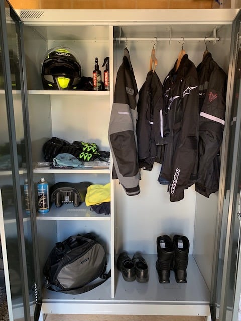 Motorcycle Gear Storage - Garage Storage